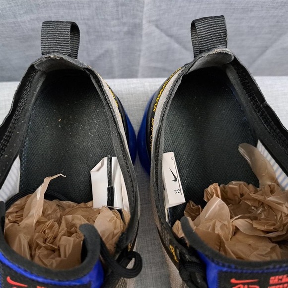 %Nike Air VaporMax Men 2019 Black Hyper Blue Size 10 AR6631-008 / A 30
